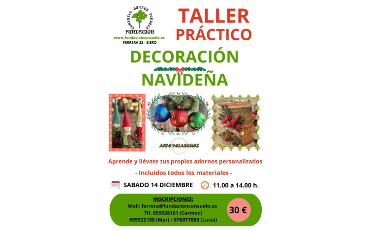 Taller de decoración navideña